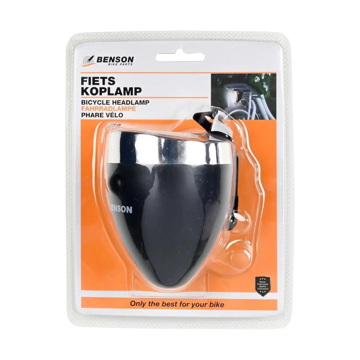 Benson Bike Parts Fietskoplamp 3 LED zwart