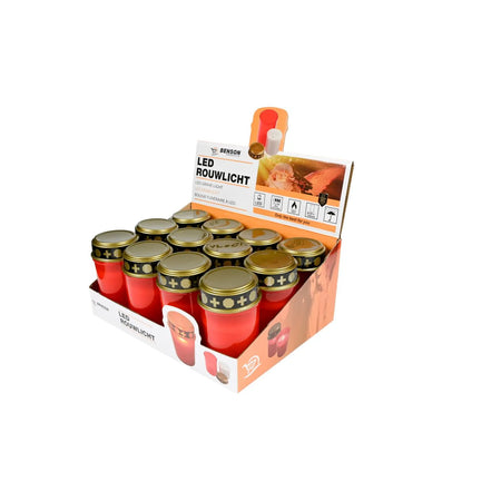 Benson Outdoor Rouwlicht op batterij rood display