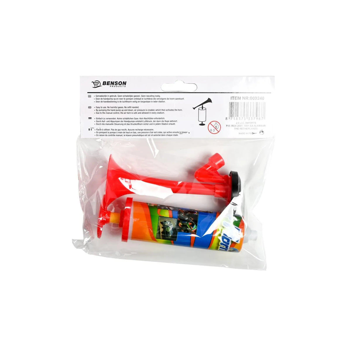 Benson Products Luchthoornset + handpomp mini