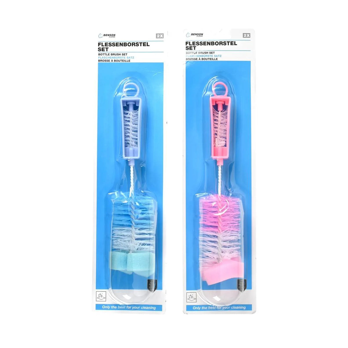 Benson Clean Flessenborstel set 2 dlg mix