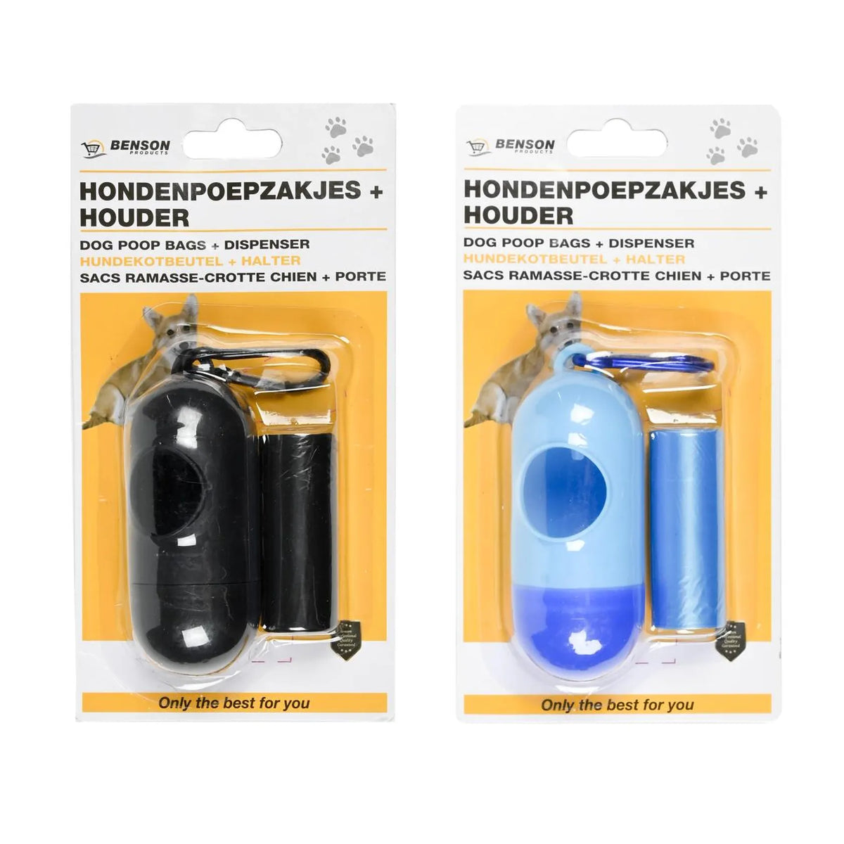Benson Hondenpoepzakjes + houder mix