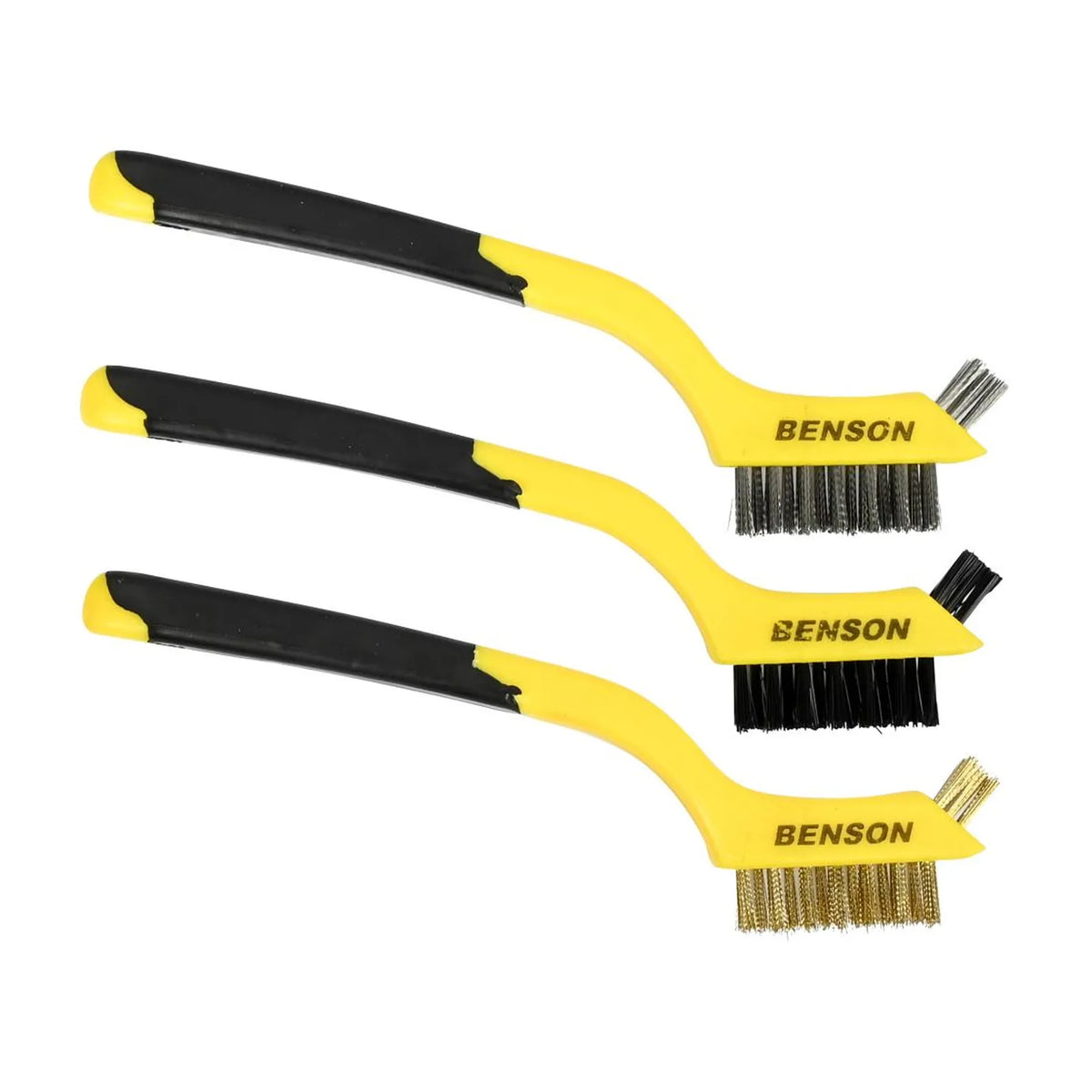 Benson Tools Borstelset 3 dlg nylon, rvs, messing
