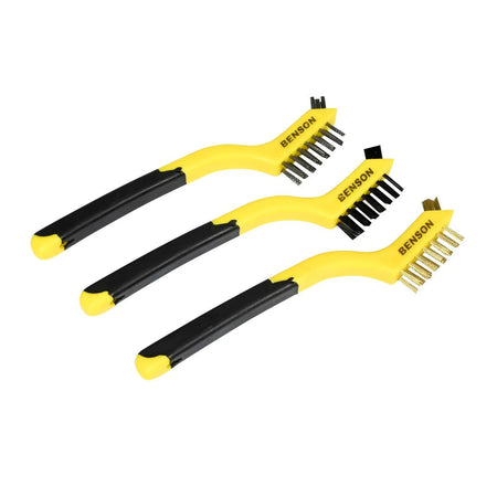 Benson Tools Borstelset 3 dlg nylon, rvs, messing