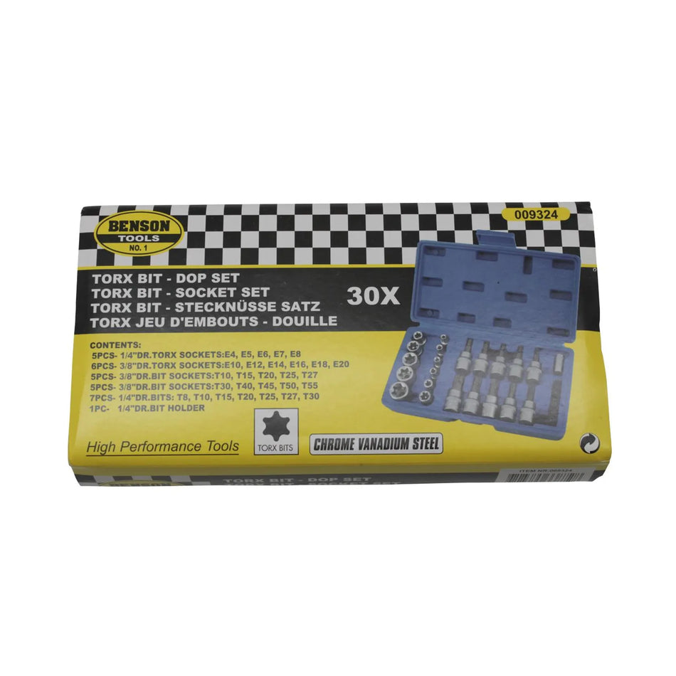 Benson Tools Torx bit - dop set 30 dlg Cr-V