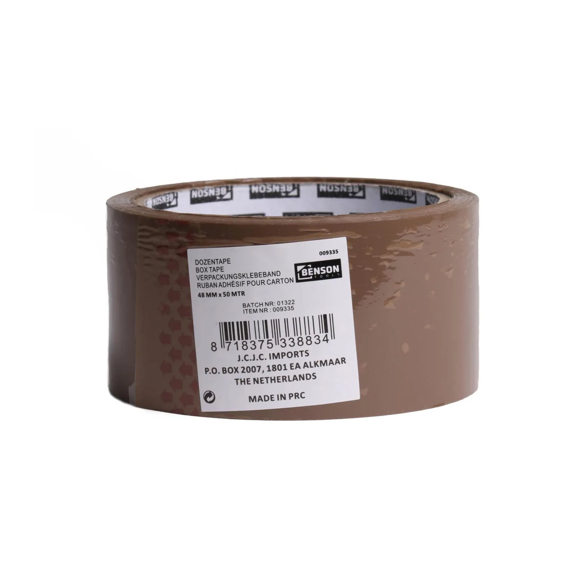 Benson Tools Dozentape bruin 50 mtr x 48 mm actie