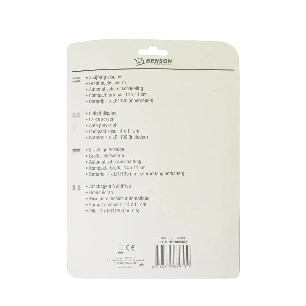 Benson Products Rekenmachine profi