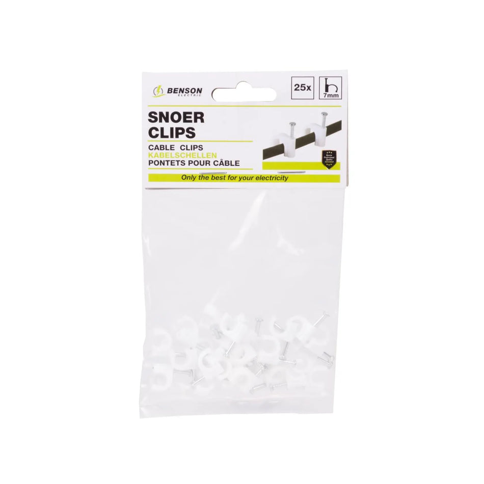 Benson Electric Snoerclips 7 mm 25-delig