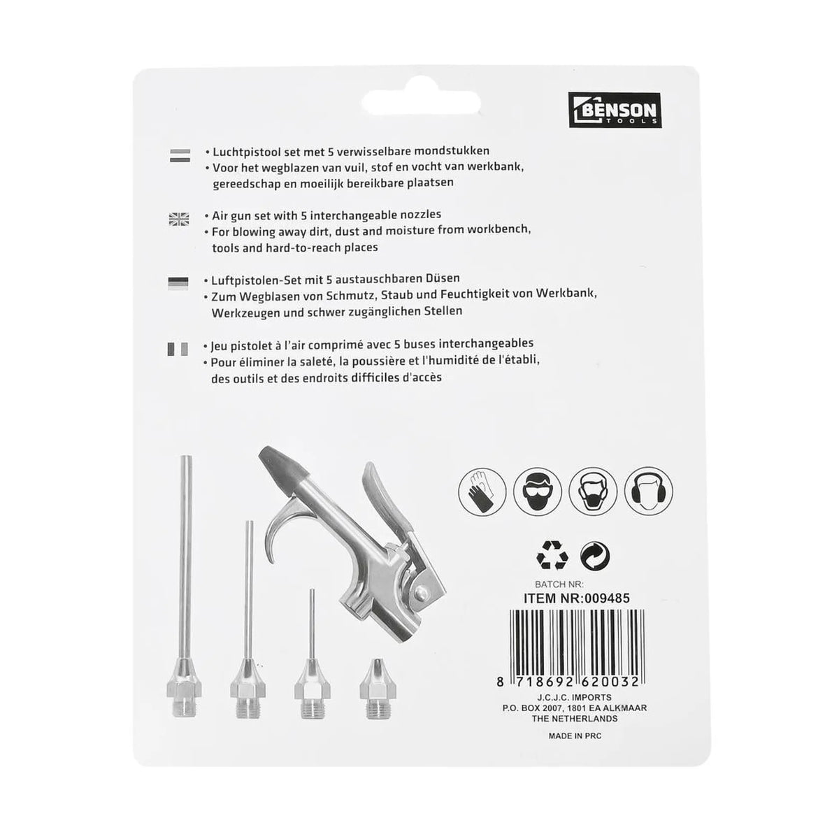 Benson Tools Luchtpistool set 5 dlg