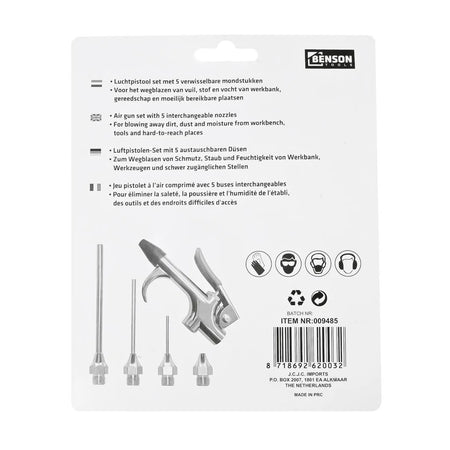 Benson Tools Luchtpistool set 5 dlg