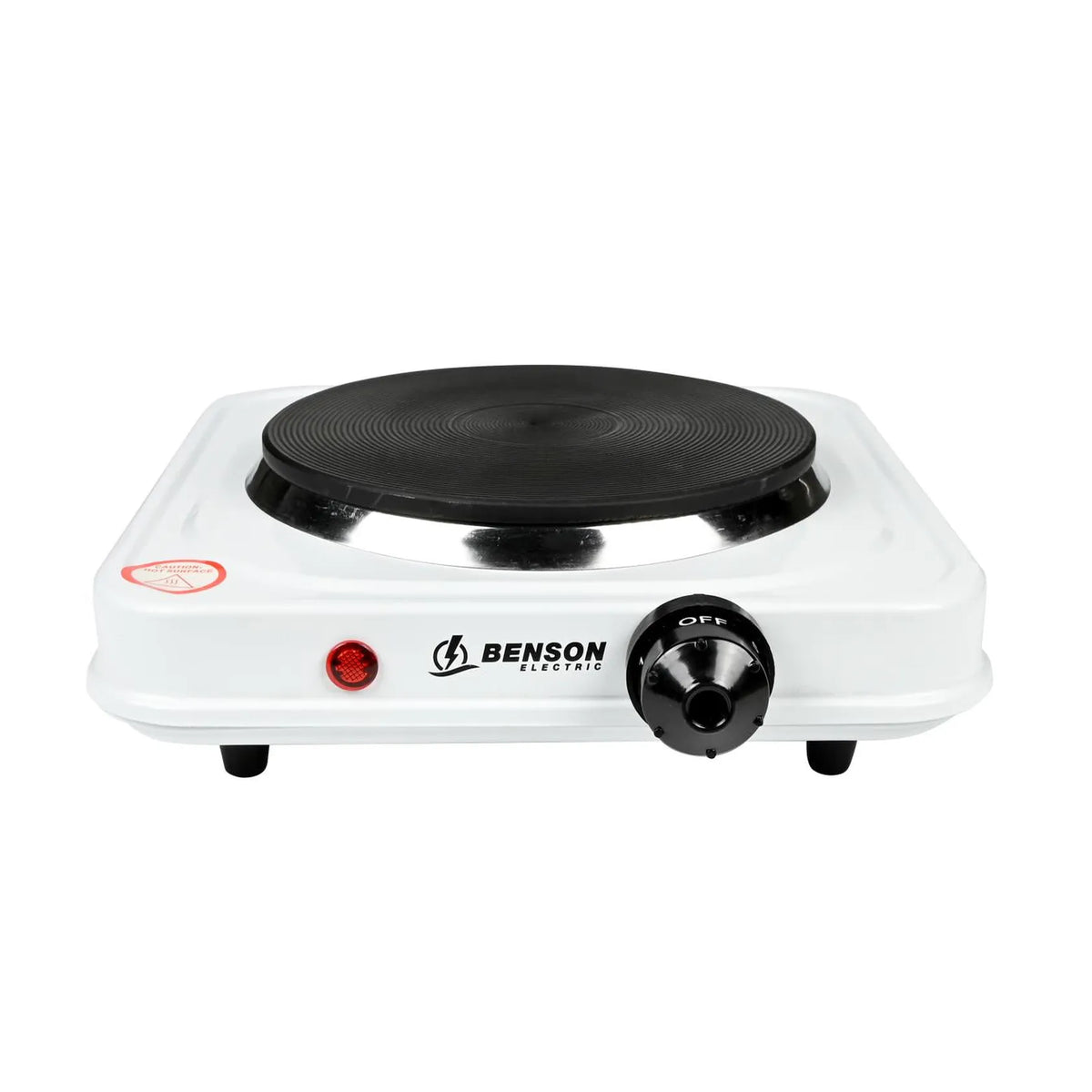 Benson Electric Kookplaat enkel wit 1000W