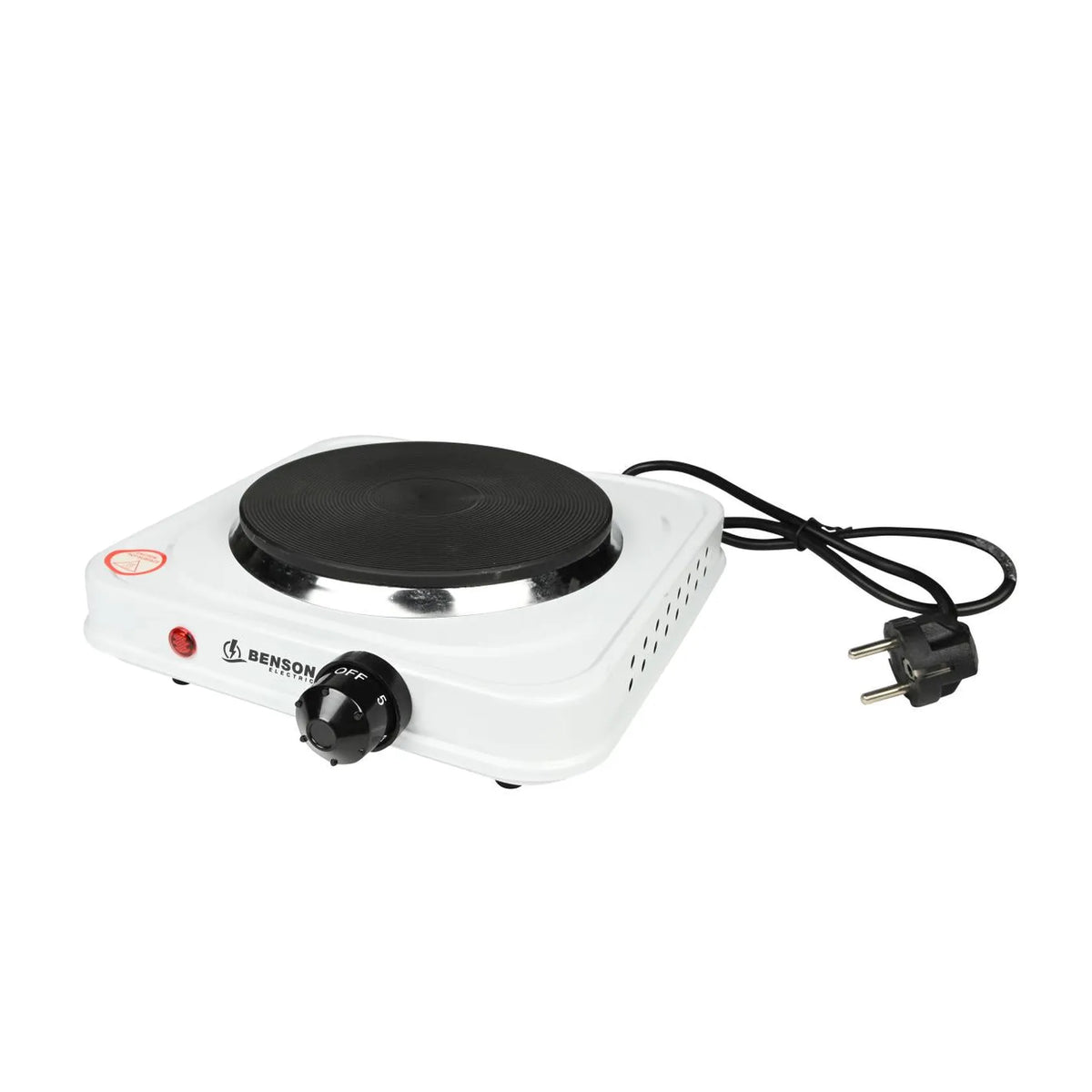 Benson Electric Kookplaat enkel wit 1000W