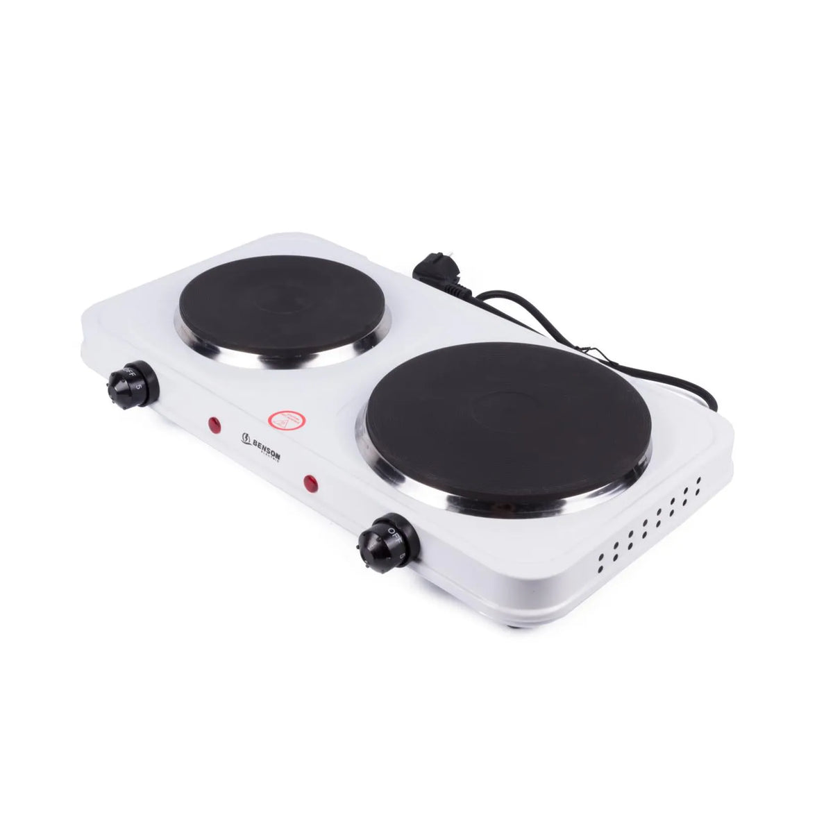 Benson Electric Kookplaat wit dubbel 1000/1500W