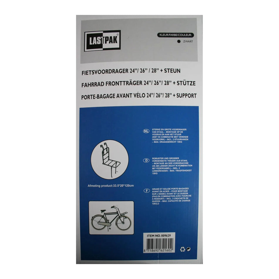 Benson Bike Parts Fietsvoordrager 24" / 28" + steun zwart