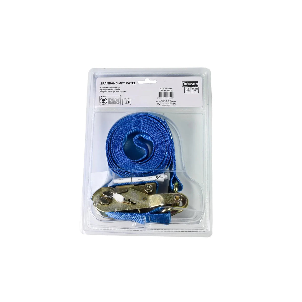 Benson Tools Spanband 4.5 mtr 500 kg EN-norm
