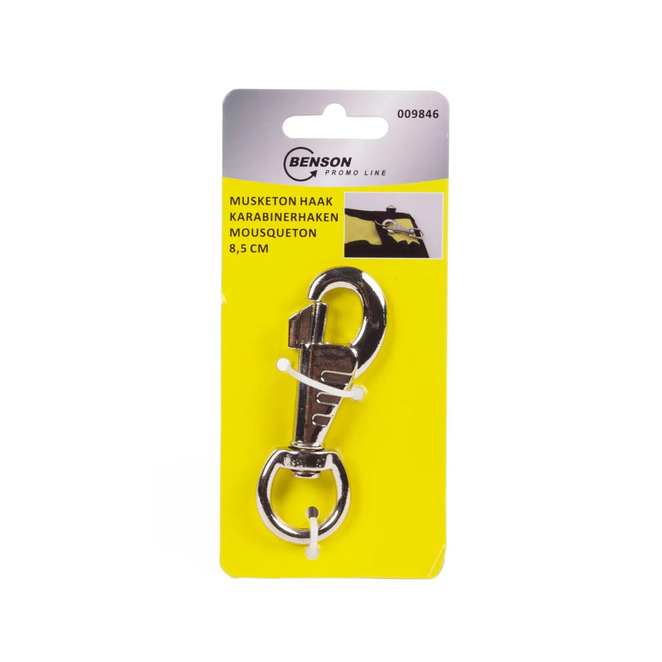 Benson Tools Musketon haak 8.5 cm zilver