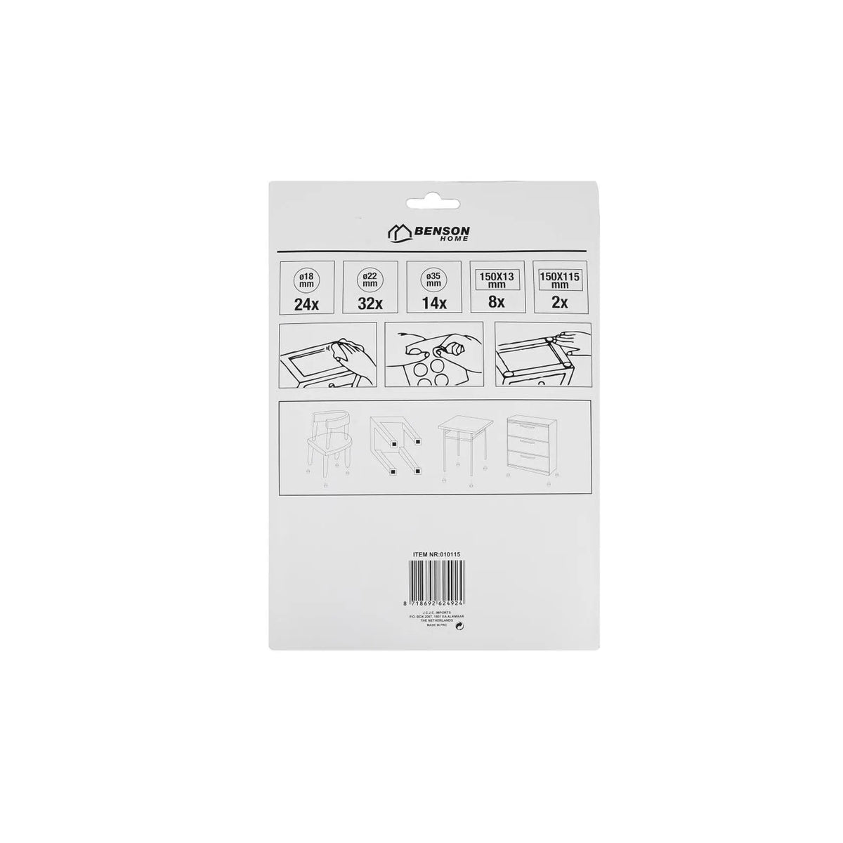 Benson Antikrasvilt set 80 dlg wit