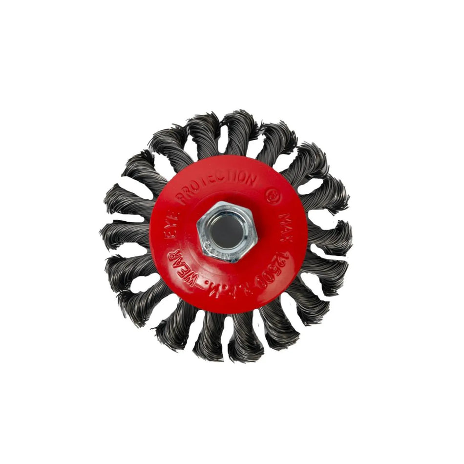 Benson Tools Staalborstel voor haakseslijper getordeerd konisch 100 mm