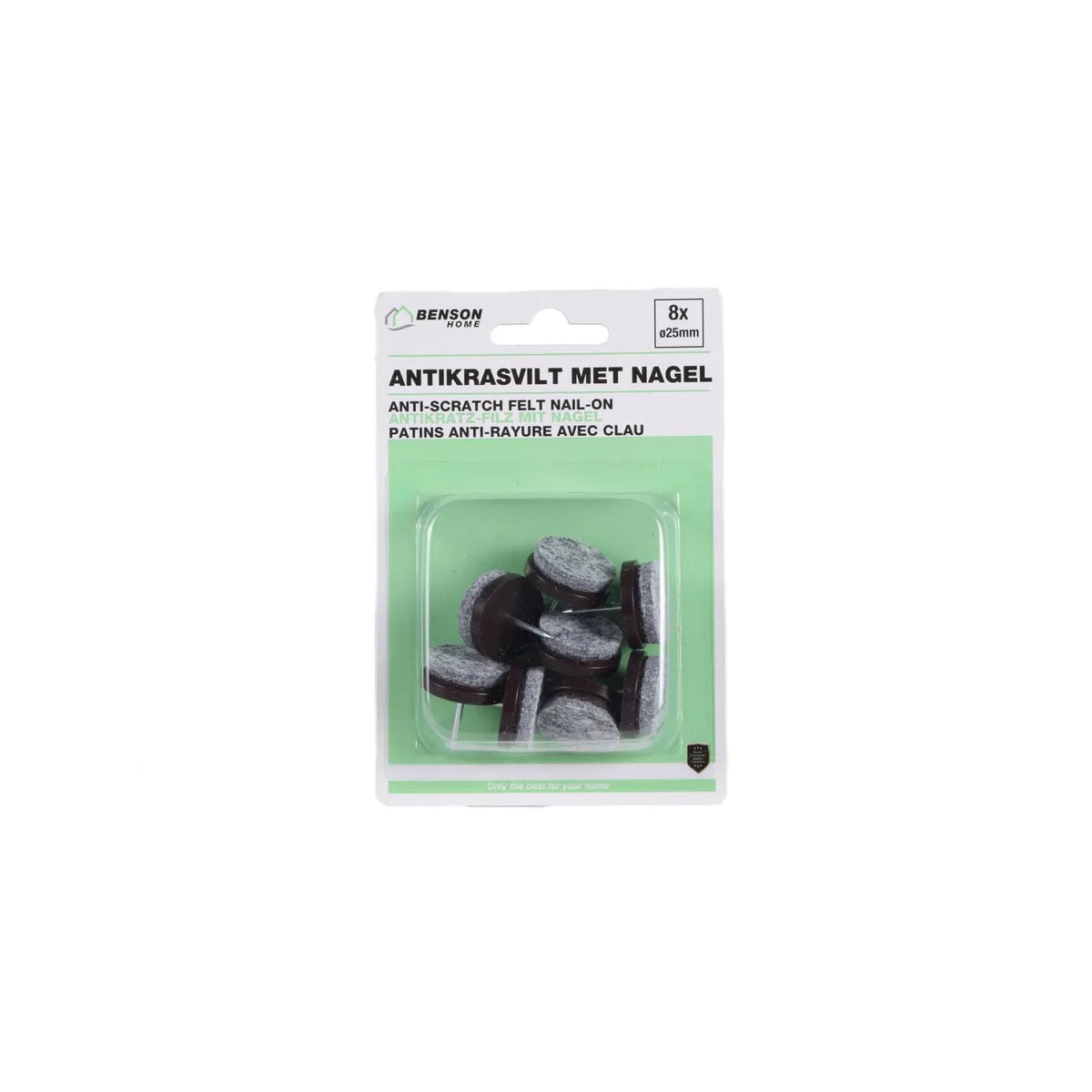 Benson Antikrasvilt met nagel 8 dlg 24 mm