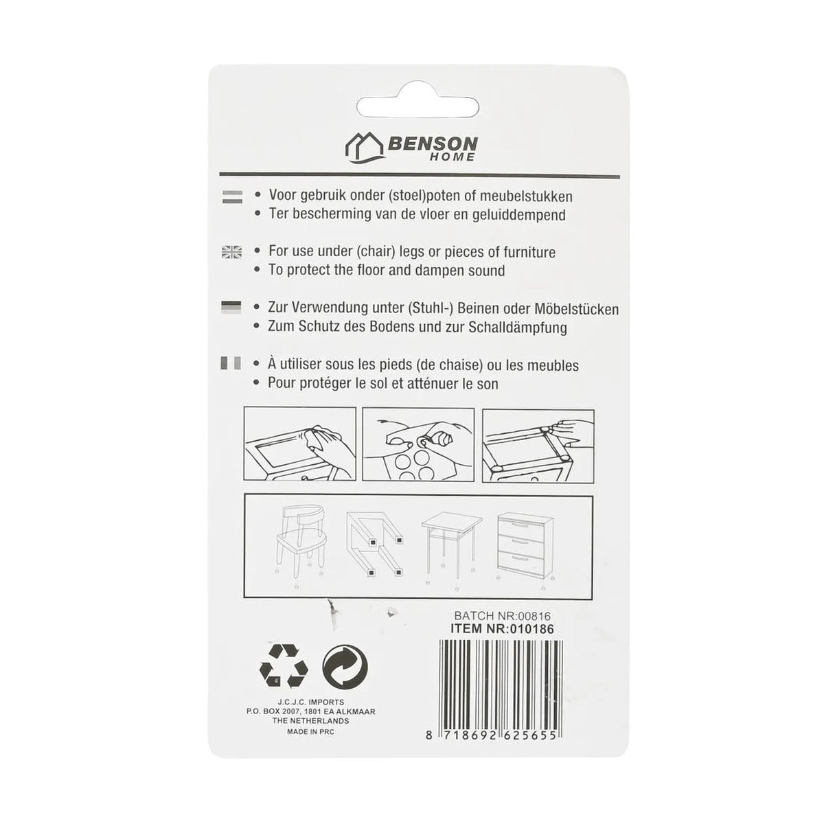 Benson Antikrasvilt PE 18 dlg ø25 mm