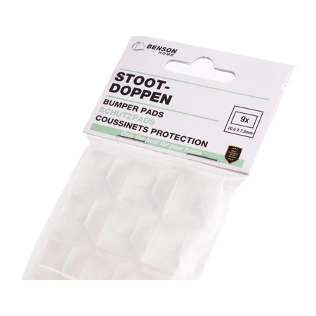 Benson Stootdoppen 9 dlg transparant 20.6 x 20.6 x 7.6 mm