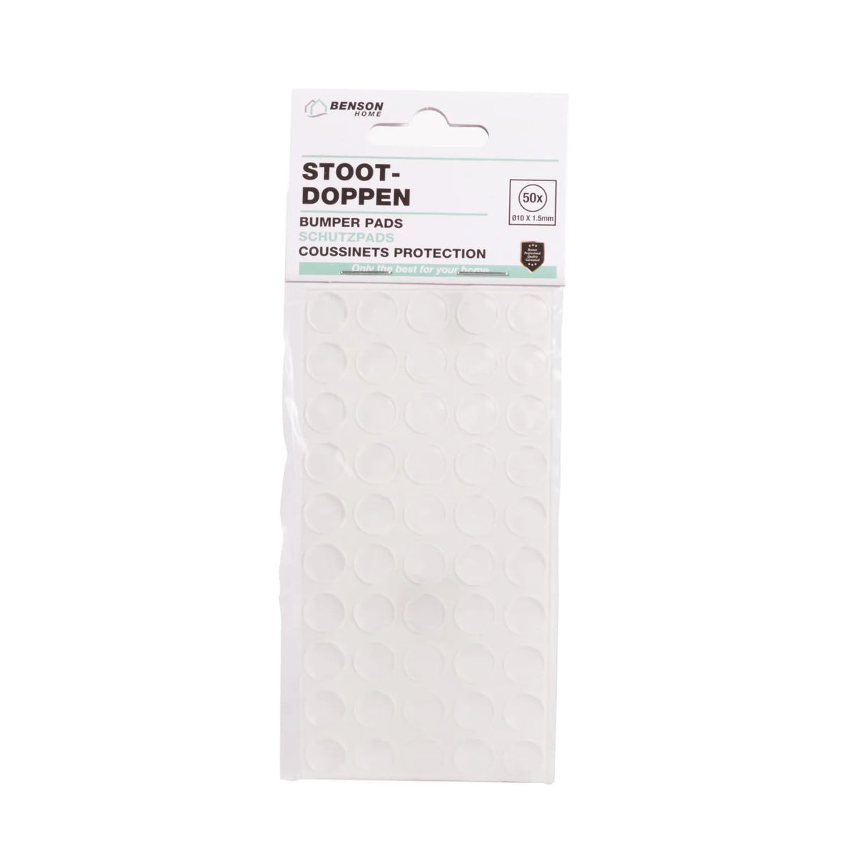 Benson Stootdoppen 50 dlg transparant ø10 x 1.5 mm