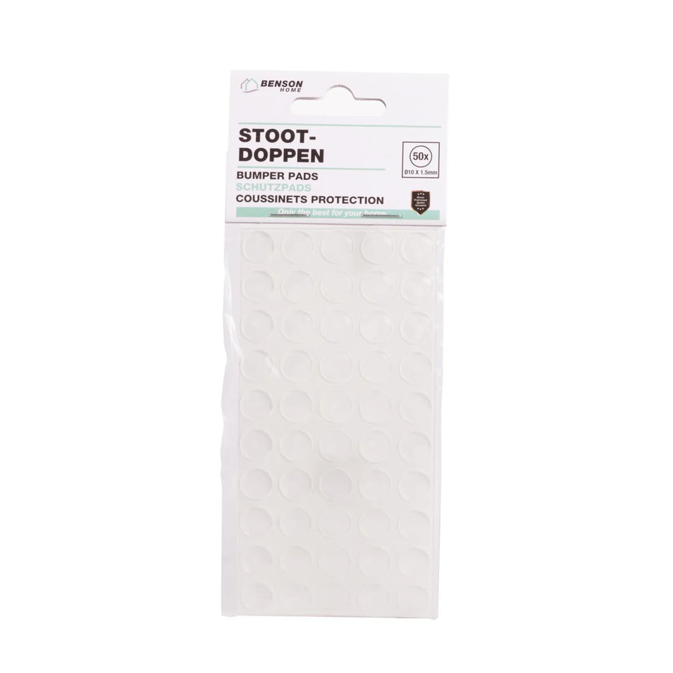 Benson Stootdoppen 50 dlg transparant ø10 x 1.5 mm