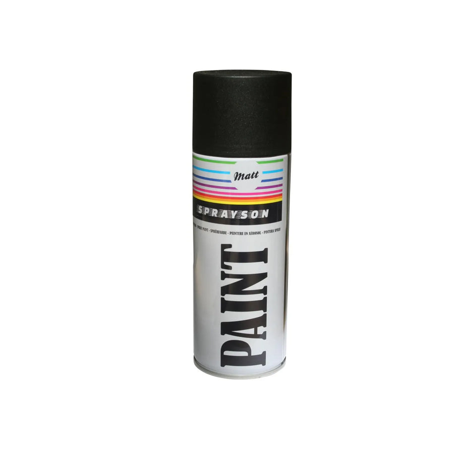 Sprayson Verf spuitbus 400 ml RAL9005 zwart mat