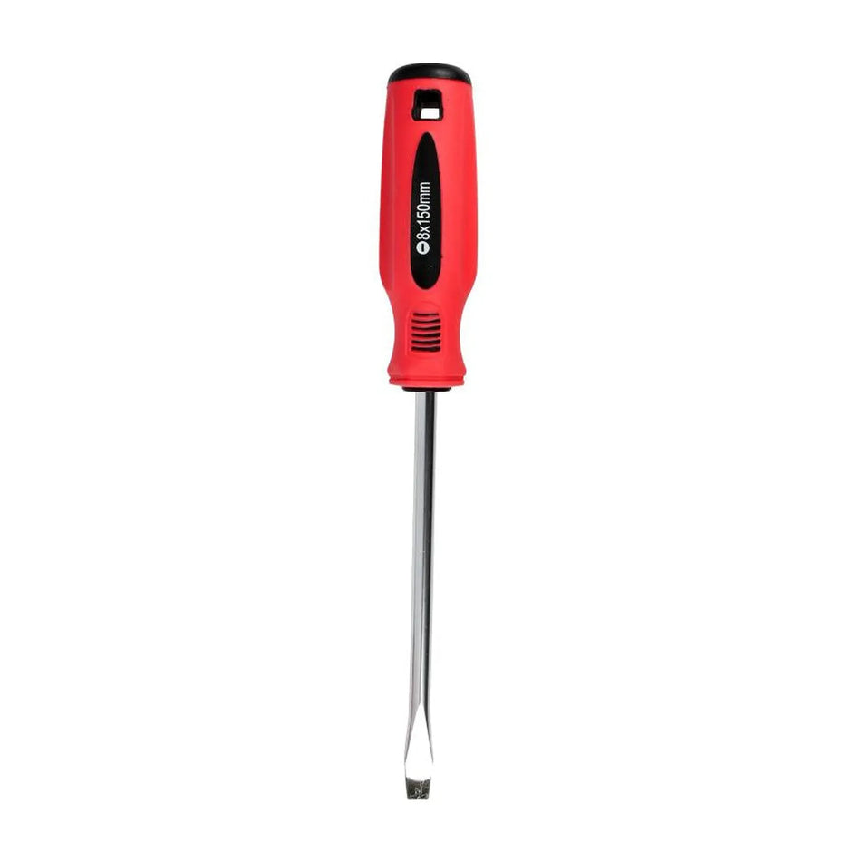 Benson Tools Schroevendraaier plat 8 x 150 rood/zwart Cr-V