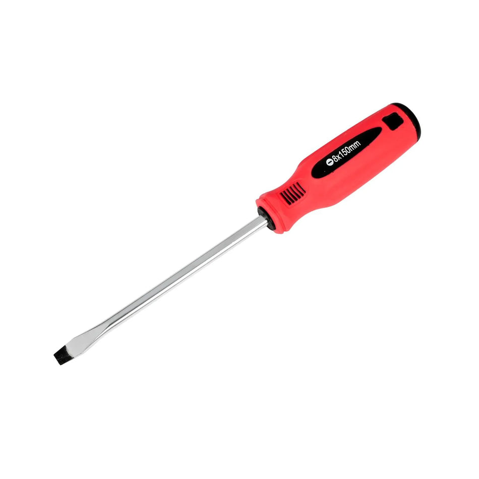 Benson Tools Schroevendraaier plat 8 x 150 rood/zwart Cr-V