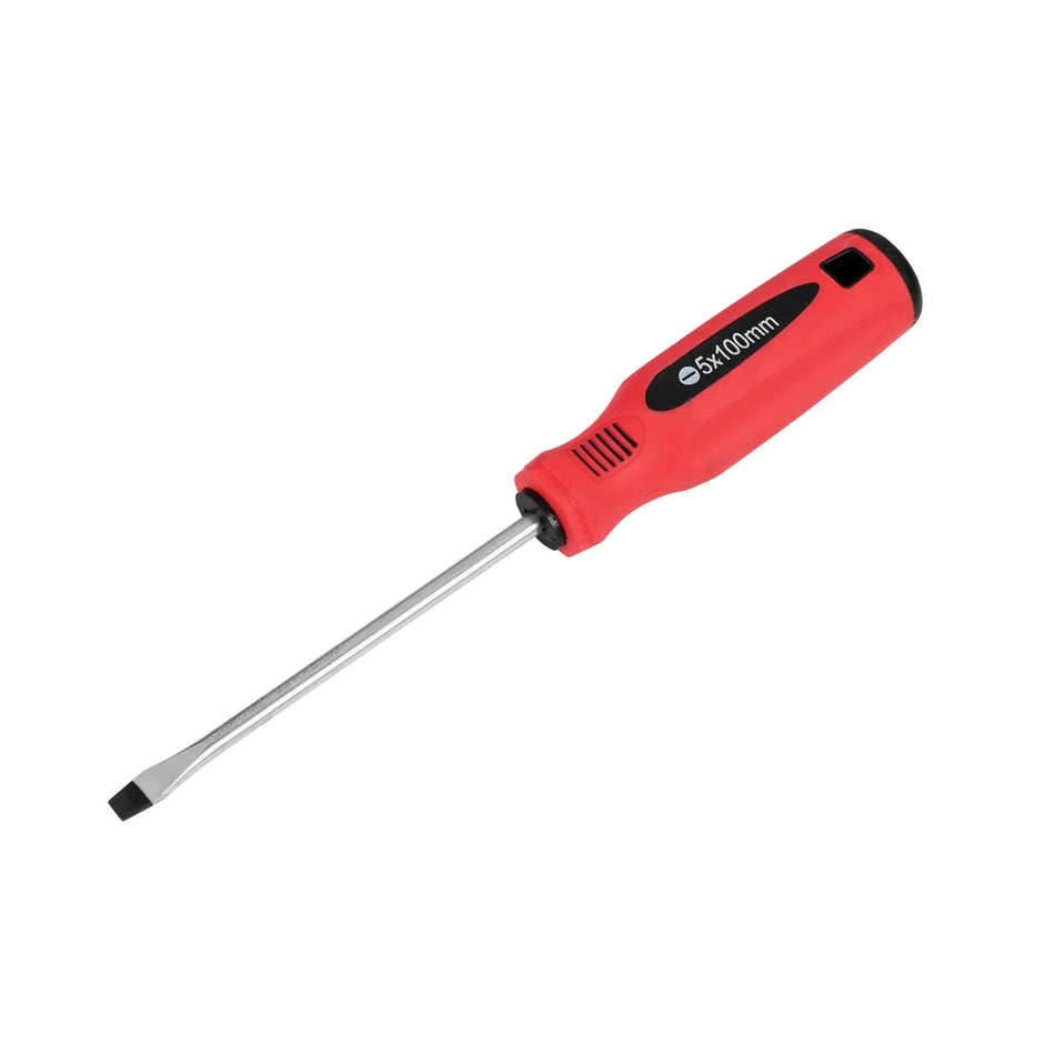 Benson Tools Schroevendraaier plat 5 x 100 rood/zwart Cr-V