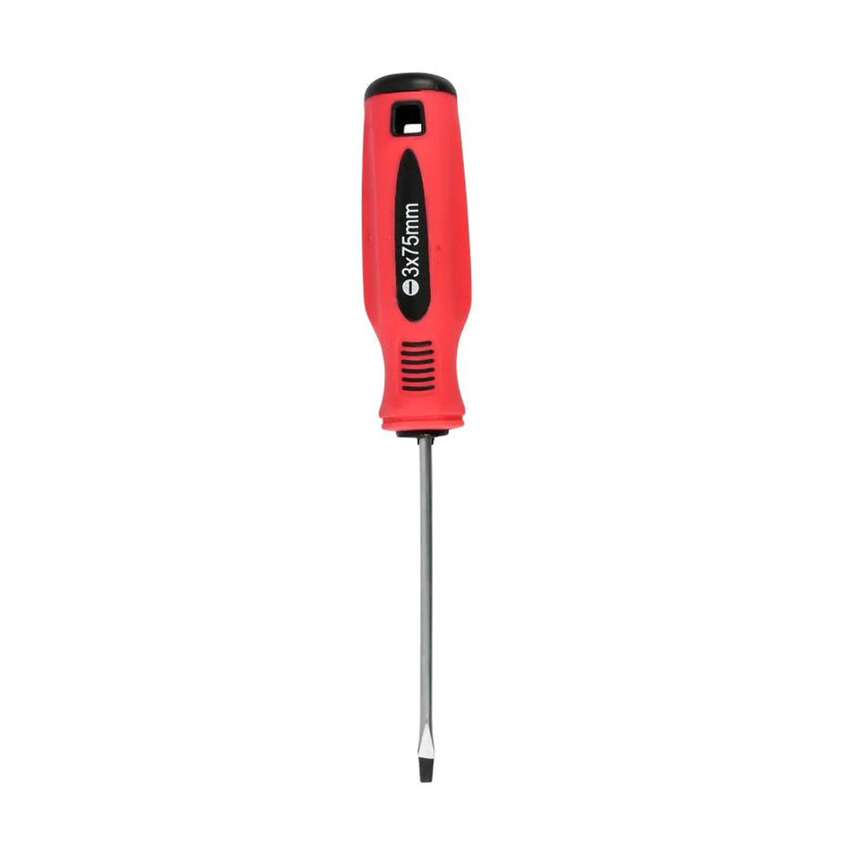Benson Tools Schroevendraaier plat 3 x 75 rood/zwart Cr-V
