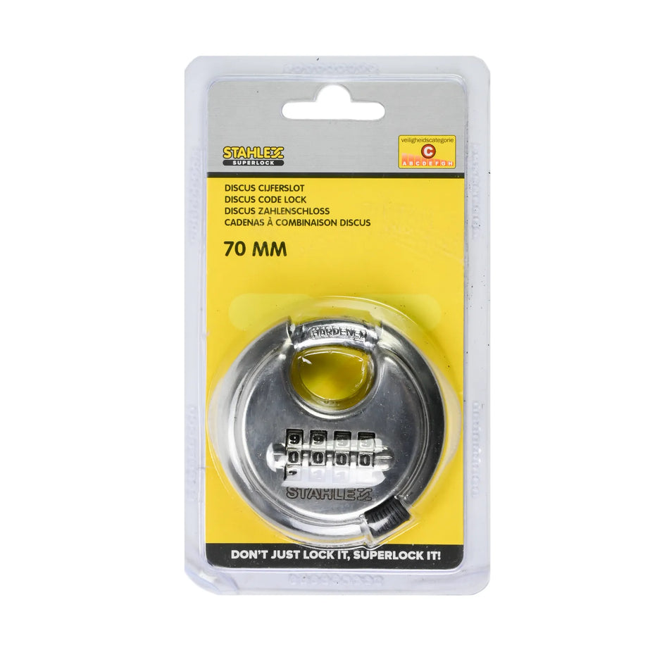 Stahlex Cijferhangslot 70 mm rond
