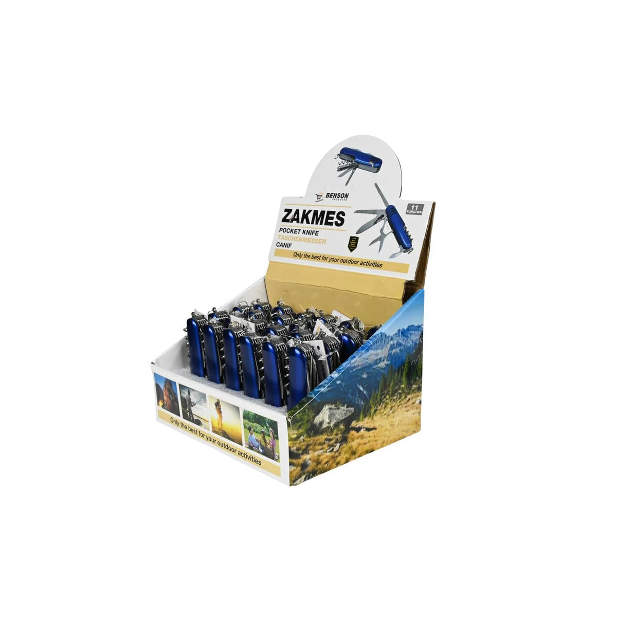 Benson Outdoor Zakmes actie display