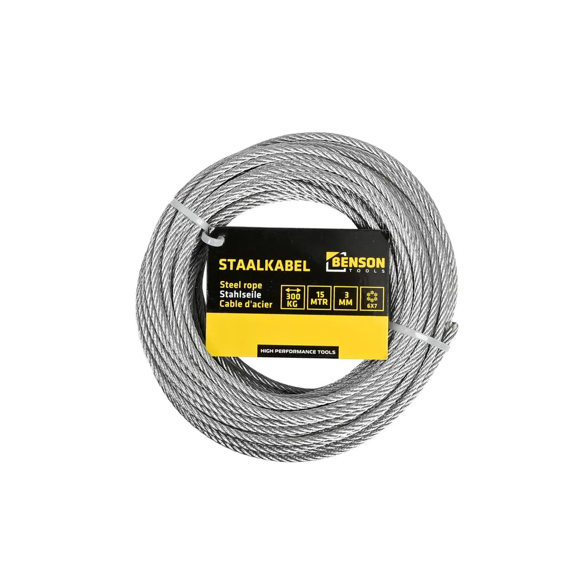 Benson Tools Staalkabel 3 mm x 15 mtr