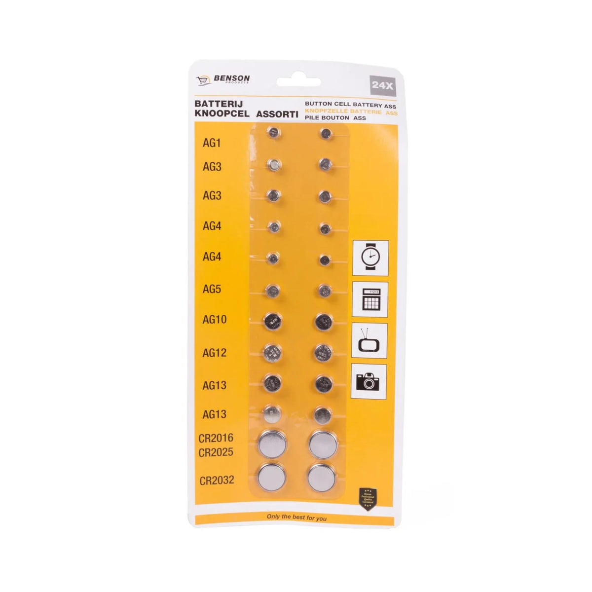 Benson Products Batterij knoopcel set 24 dlg