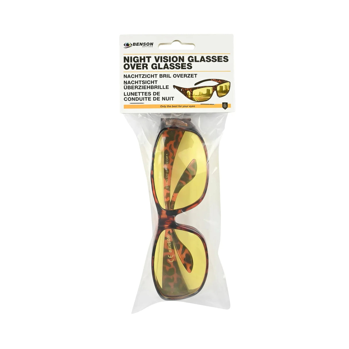 Benson Optics Nachtzicht bril overzet demi brown