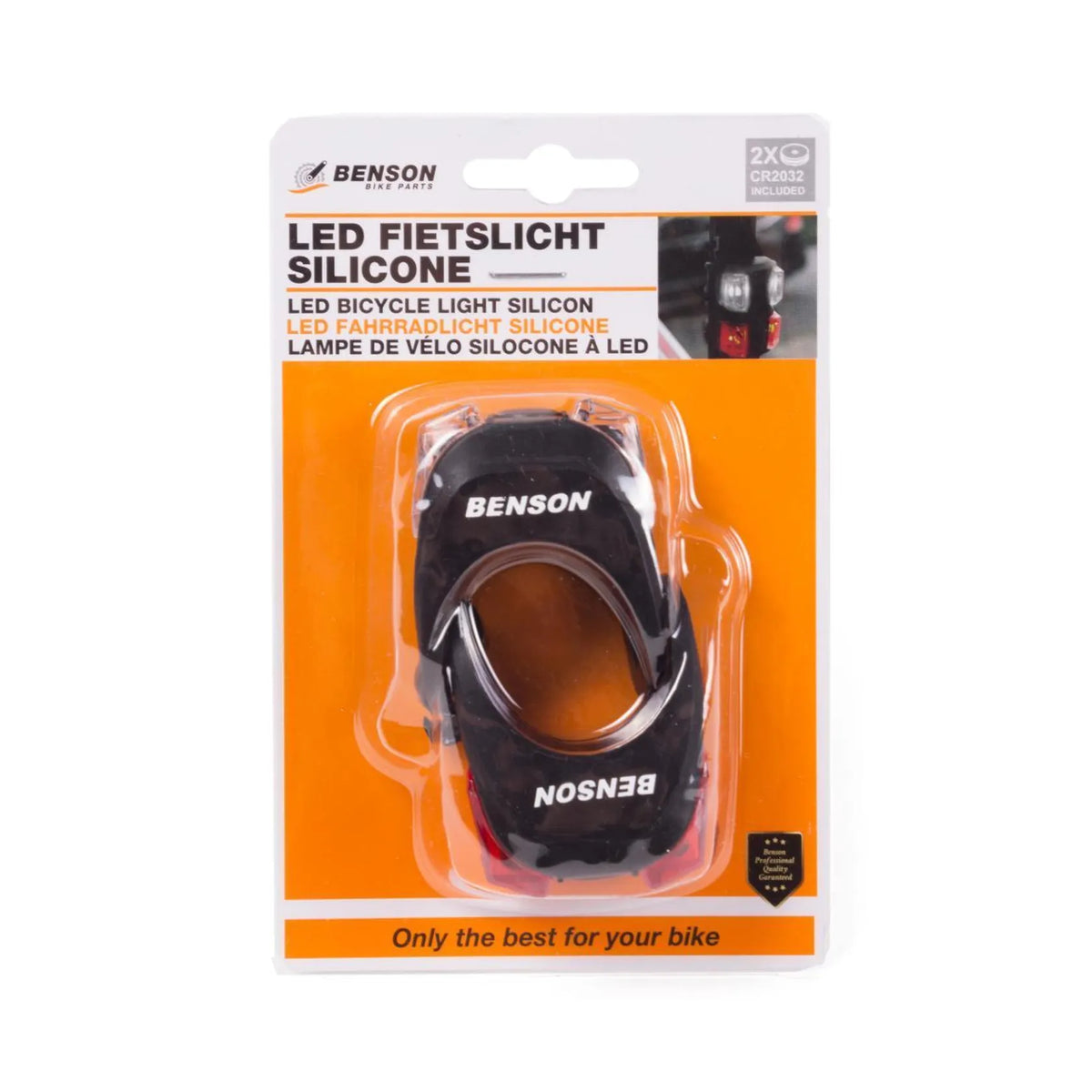 Benson Bike Parts Fietslamp LED 2 dlg silicone