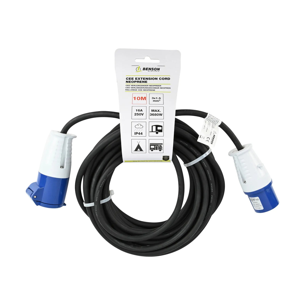 Benson Electric CEE verlengsnoer neopreen IP44 10 mtr