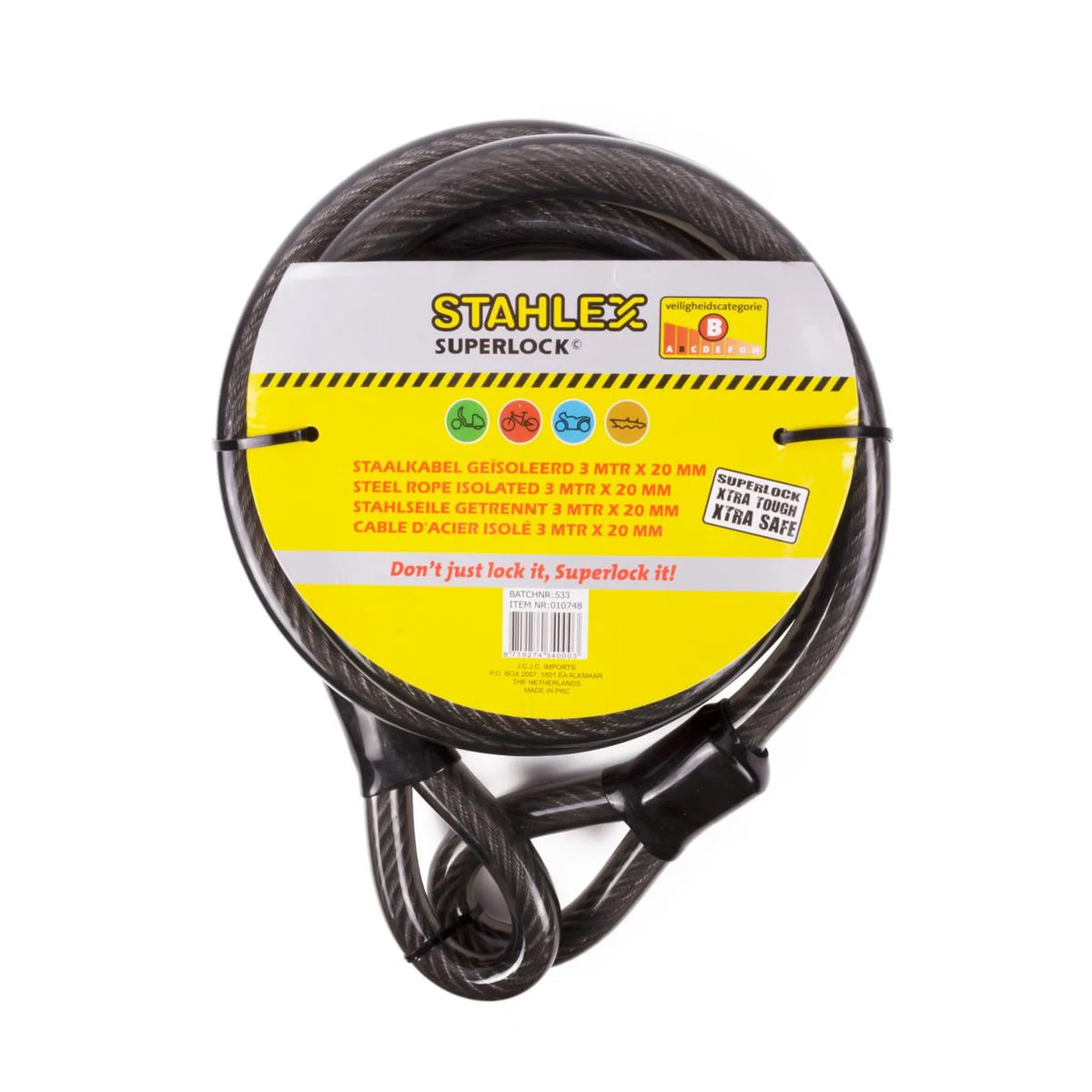 Stahlex Staalkabel geïsoleerd 20 mm x 3 mtr