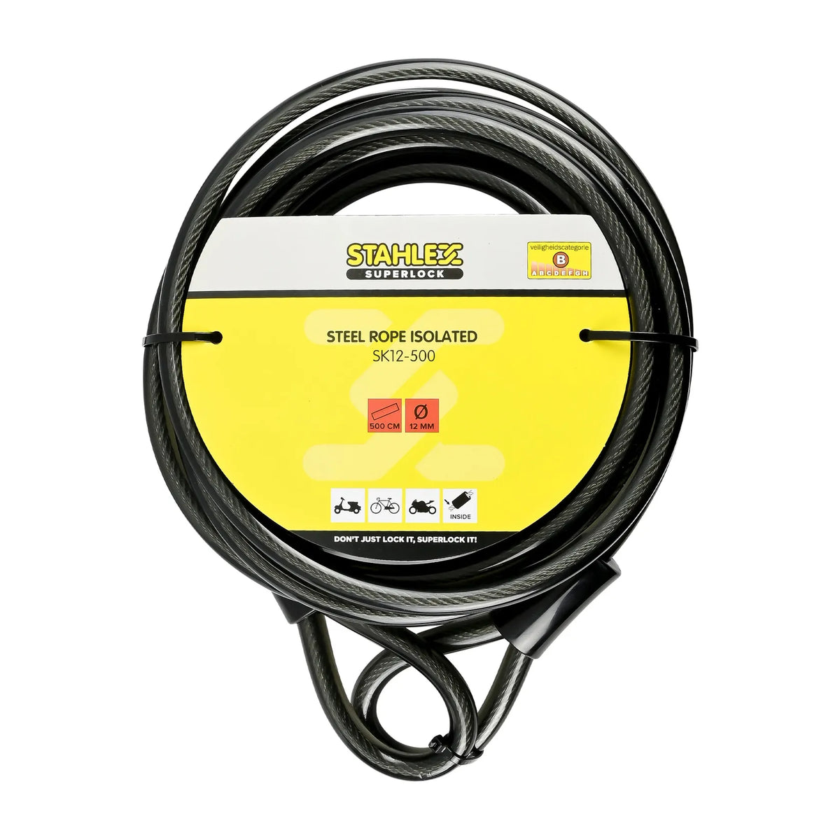 Stahlex Staalkabel geïsoleerd 12 mm x 5 mtr