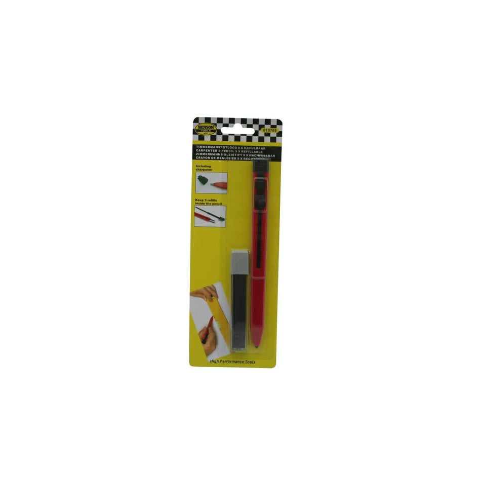Benson Tools Timmermanspotlood 9 x navulbaar actie