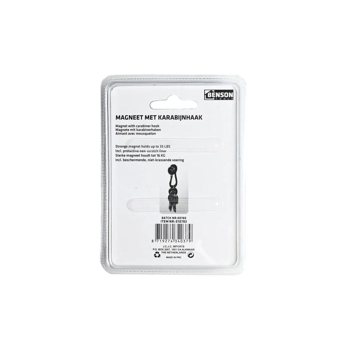 Benson Tools Magneet met karabijnhaak 25 mm