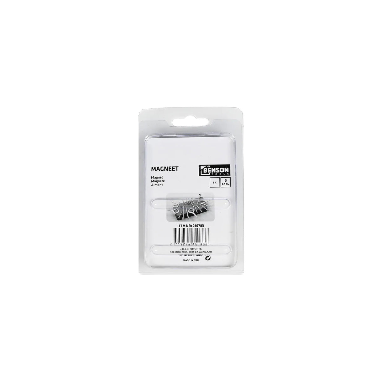 Benson Tools Magneet 25 mm 6 dlg rond