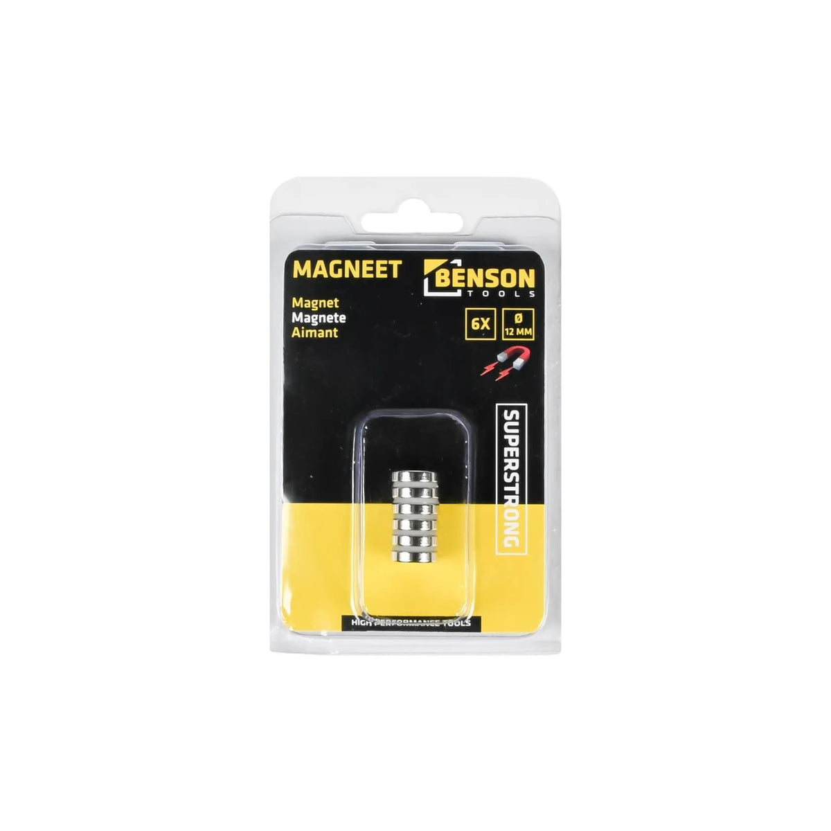 Benson Tools Magneet superstrong 6 dlg 12 x 3 mm