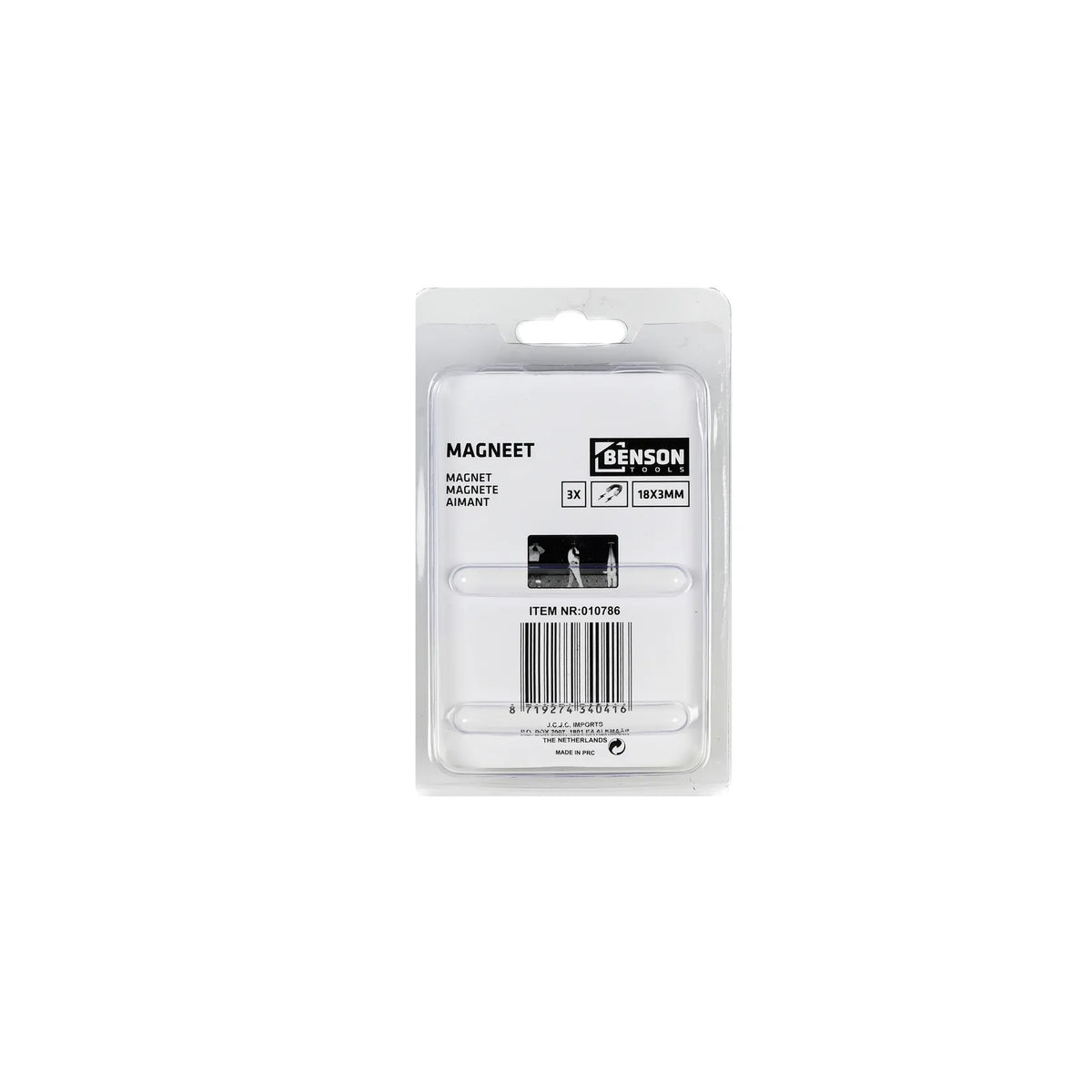 Benson Tools Magneet superstrong 3 dlg 18 x 3 mm