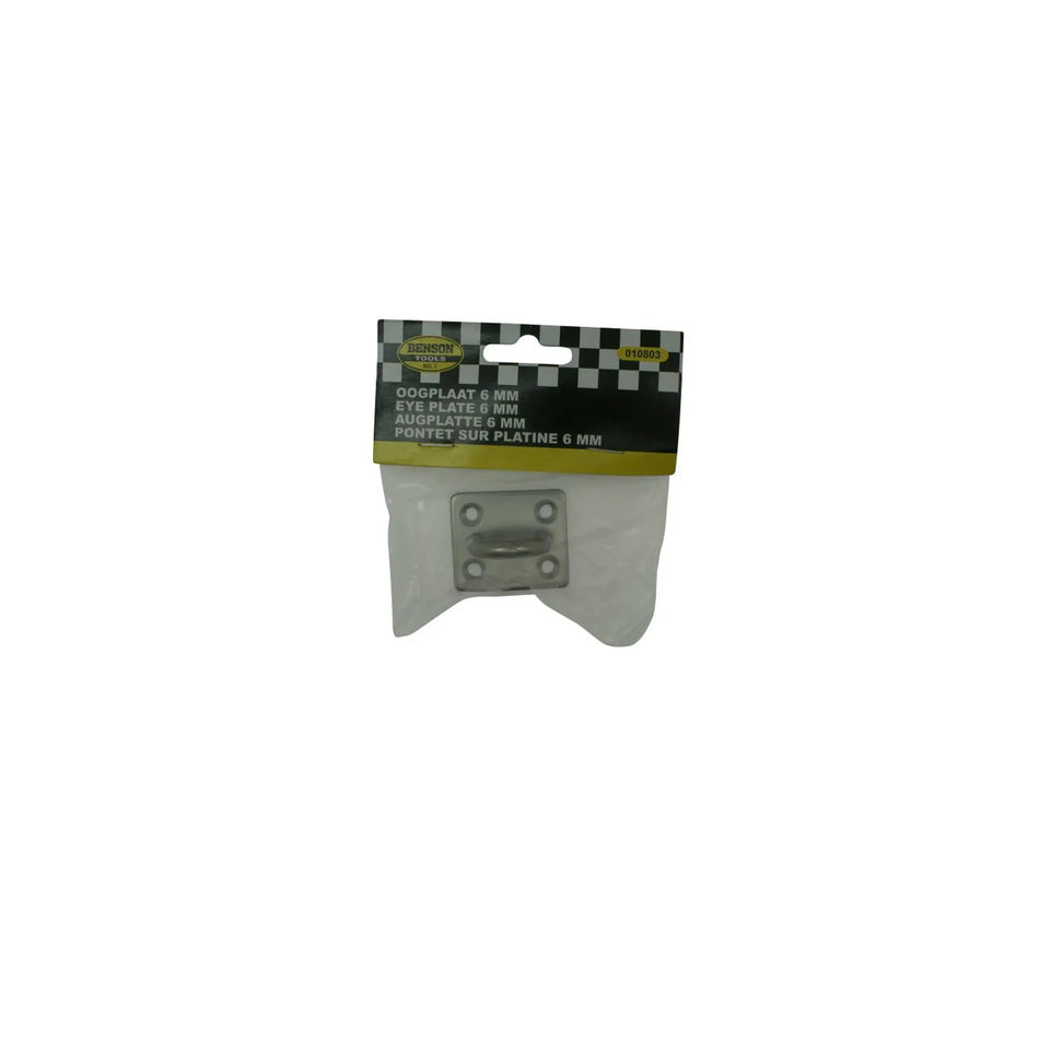 Benson Tools Oogplaat 6 mm RVS