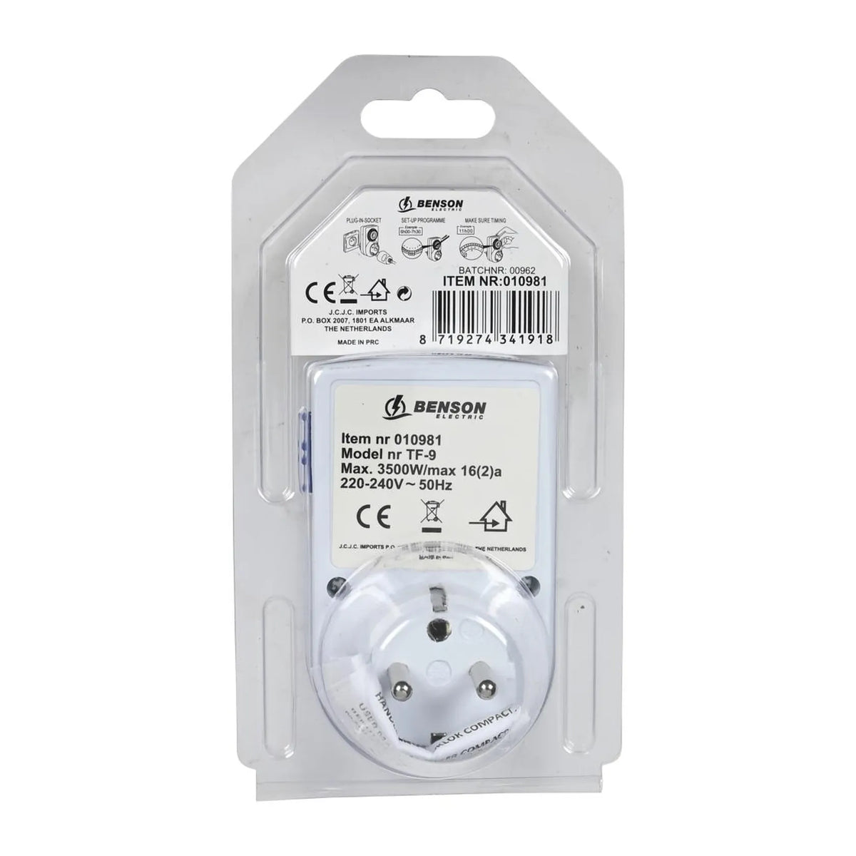 Benson Electric Tijdklok compact E type