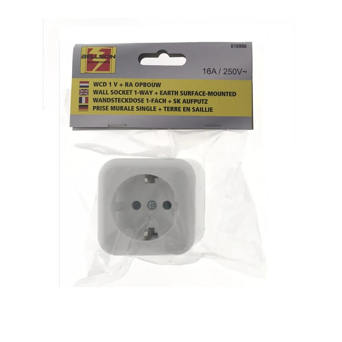 Benson Electric Wandcontactdoos 1-voudig + RA opbouw