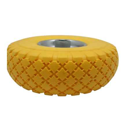 Benson Tools Wiel + band klein 3.00-4" PU geel stalen velg