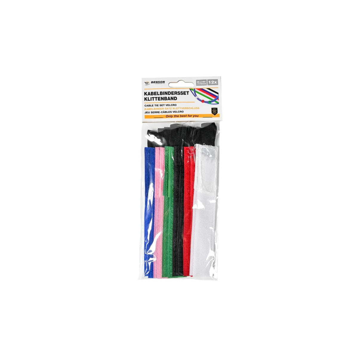 Benson Tools Kabelbinderset 12 dlg klittenband